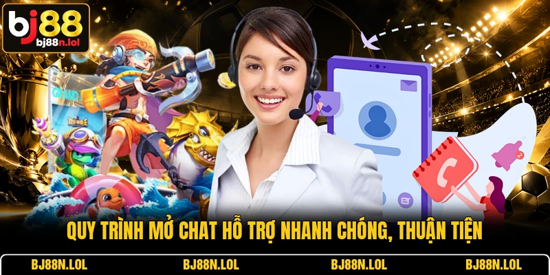 Quy trình mở chat hỗ trợ nhanh chóng, thuận tiện